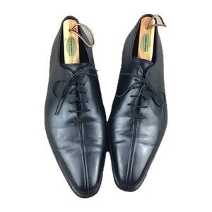 Bottega Veneta Dress Shoes Men's Sz 42/US 9.5 Black Leather Oxford Lace Up Italy